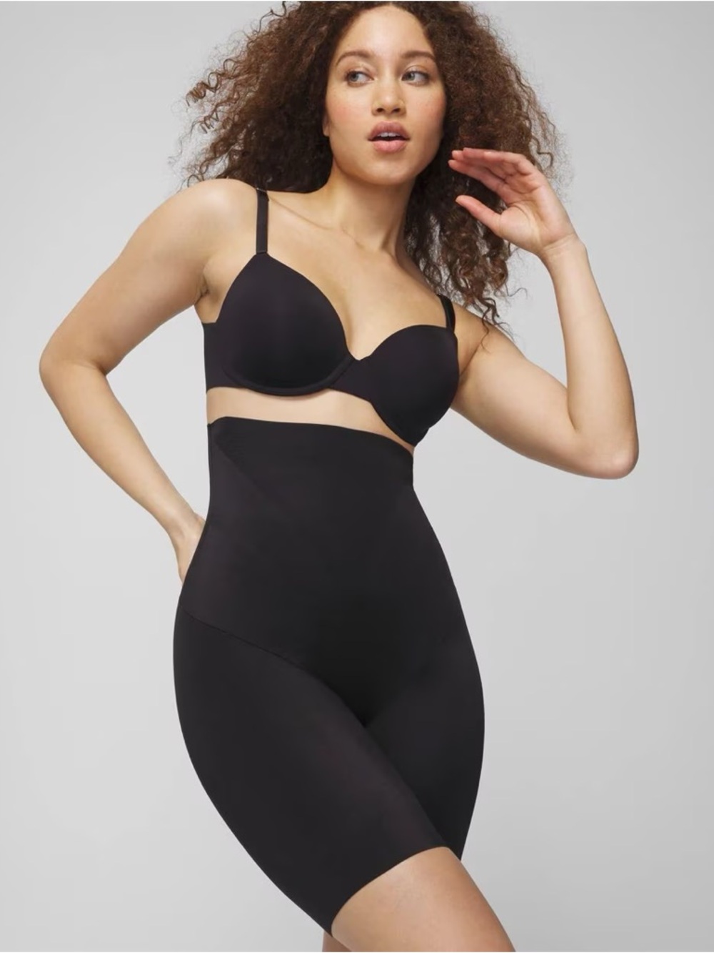 NWT SOMA Shaping Vanishing Edge High-Waist Thigh Slimmer Shorts Black Size Large